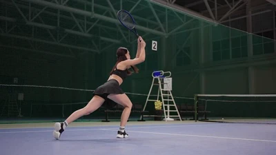 网球女运动员 三角区图片